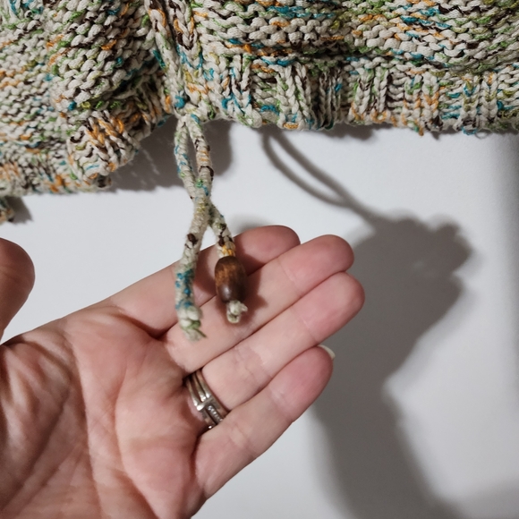 Bcbg vintage zip up knit earth toned hooded sweater - Picture 4 of 10